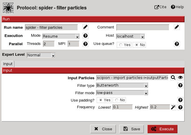 Filter Particles Protocol Form